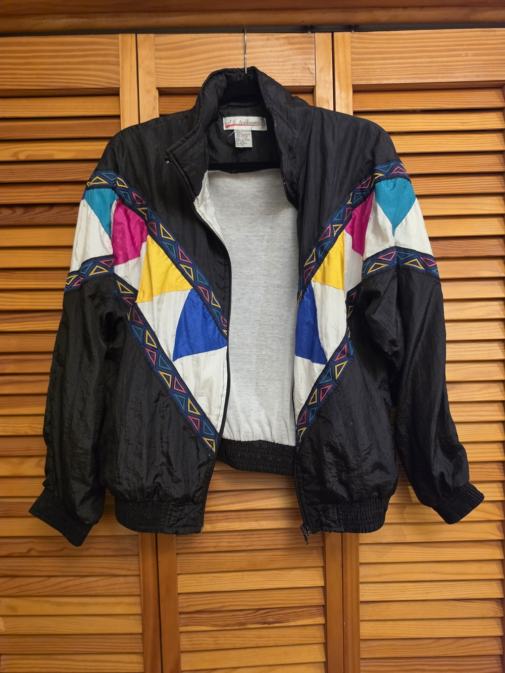 JS Authentics Vintage Colorblock Windbreaker Jacket